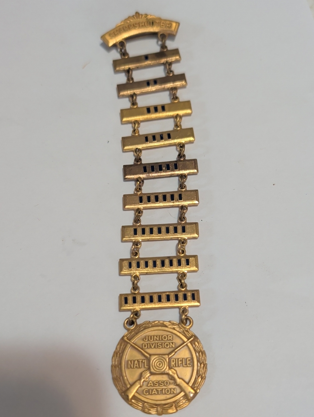 Junior Division Natl Rifle Association Gold Medal Pendant